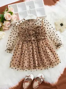 BAESD Girls Floral Print Net Fit & Flare Dress