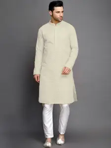 Utsav Fashion Embroidered Regular Thread Work Kurta with Pyjamas