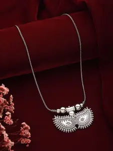 Jazz and Sizzle German Silver Silver Plated Oxidised Necklace