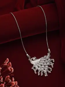 Jazz and Sizzle German Silver Silver Plated Oxidised Necklace