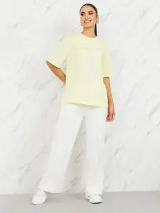 Styli Typography Embroidered Oversized T-shirt