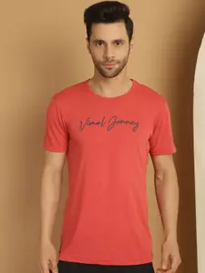 MACK JONNEY Typography Printed Round Neck T-shirt