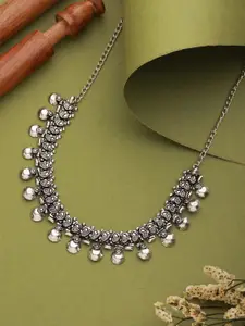 Jazz and Sizzle Silver Plated Oxidised Necklace