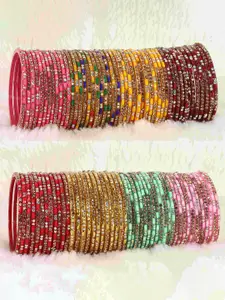 LAVAZZA Set Of 96 Crystal Studded Glass Bangles