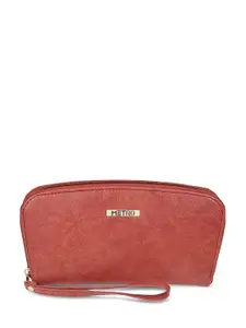 Metro Women Textured Zip Around Wallet