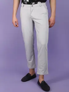 V-Mart Men Mid-Rise Cropped Cotton Trousers