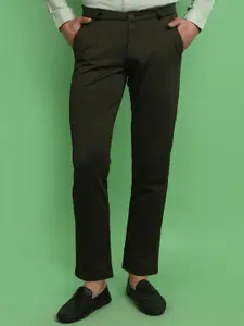 V-Mart Men Mid-Rise Textured Cotton Chinos Trousers