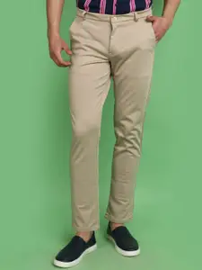 V-Mart Men Mid Rise Cotton Trousers