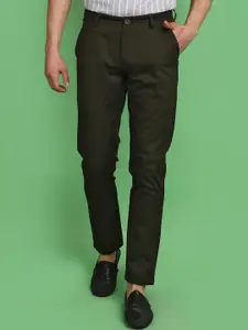 V-Mart Men Mid-Rise Cotton Slim Fit Trousers