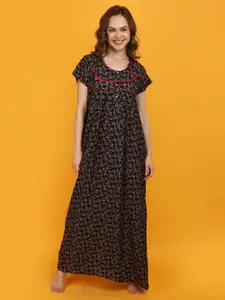 V-Mart Printed Maxi Nightdress