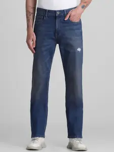 Jack & Jones Men Bootcut High-Rise Low Distress Stretchable Jeans