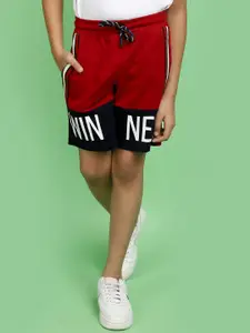 V-Mart Boys Typography Printed Cotton Shorts