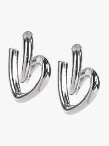 Kazo Silver Plated Twisted Heart Drop Earrings