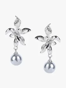 Kazo Silver-Plated Contemporary Drop Earrings