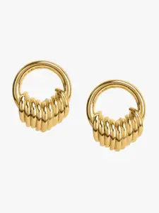 Kazo Gold Plated Contemporary Drop Earrings