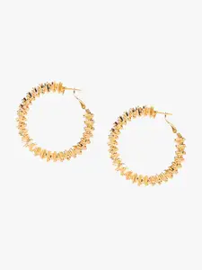 Kazo Gold-Plated Contemporary Hoop Earrings