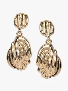 Kazo Gold-Plated Contemporary Drop Earrings