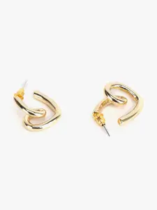 Kazo Gold Plated Twisted Heart Drop Earrings