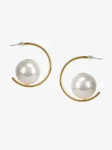 Kazo Gold-Plated Contemporary Hoop Earrings