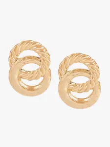 Kazo Gold-Plated Contemporary Studs Earrings