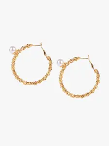 Kazo Gold-Plated Contemporary Hoop Earrings