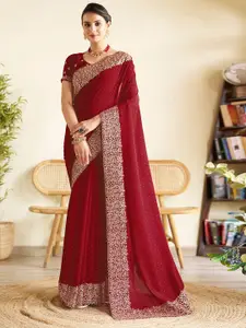 Satrani Embellished Beads and Stones Saree