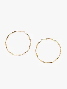 Kazo Gold-Plated Twisted Hoop Earrings