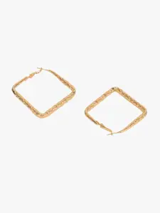 Kazo Gold Plated Square Hoop Earrings