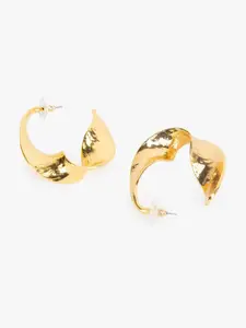Kazo Gold-Plated Twisted Hoop Earrings