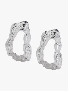 Kazo Silver-Plated Textured Studs Earrings