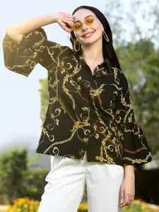 plusS Floral Opaque Printed Casual Shirt
