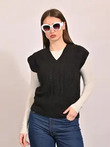 NoBarr Cable Knit Acrylic Sweater Vest