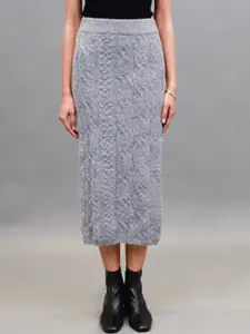 NoBarr Self Design Pencil Skirt