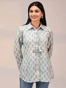 Lakshita Premium Tailored Fit Opaque Printed Cotton Casual Shirt