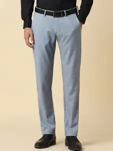 Allen Solly Men Slim Fit Checked Mid-Rise Formal Trousers