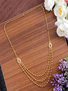 UNIVERSITY TRENDZ Gold Plated Kundan Layered Necklace