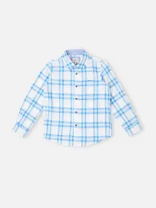 Pepe Jeans Boys Spread Collar Opaque Checked Casual Shirt