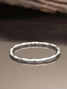 The Roadster Lifestyle Co. Men Silver Toned Silver Plated Bangle Style Bracelet