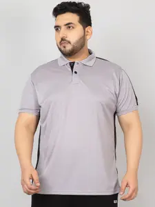 CHKOKKO Plus Size Polo Collar T-shirt