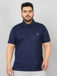 CHKOKKO Plus Size Polo Collar Short Sleeves Regular Fit T-shirt