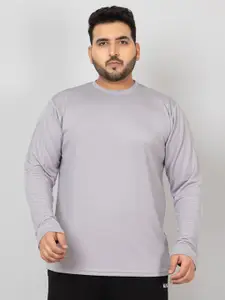 CHKOKKO Plus Size Round Neck Regular Fit T-shirt