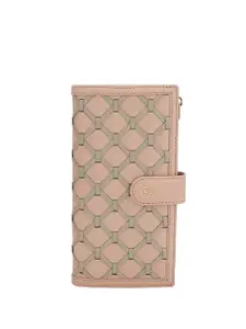 Da Milano Women Geometric Textured Leather Envelope