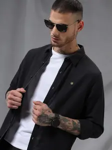 WROGN Comfort Slim Fit Opaque Acrylic Casual Shirt