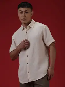 WROGN Comfort Spread Collar Opaque Striped cotton Casual Shirt