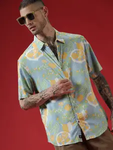 WROGN Comfort Abstract Printed Opaque Acrylic Casual Shirt