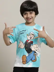 Kids Ville Boys Popeye Printed Regular Fit T-shirt