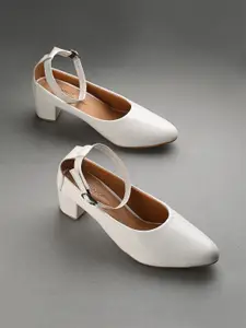 KARADDI White Confortable & Lightweight Heels