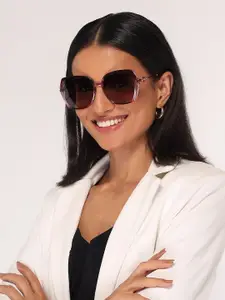 HASHTAG EYEWEAR Women Square Sunglasses with Polarised and UV Protected Lens TZ-P-TT-8254