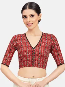 Studio Shringaar Printed Pure Cotton Saree Blouse