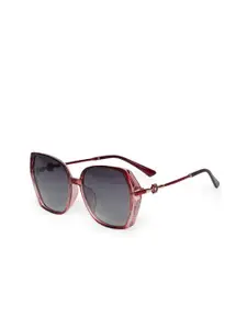 HASHTAG EYEWEAR Women Square Sunglasses with Polarised and UV Protected Lens TZ-P-TT-8254